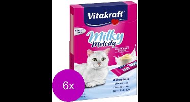 Vitakraft Milky Melodie Pure - Kattensnack - Melk - 6 x 70 g