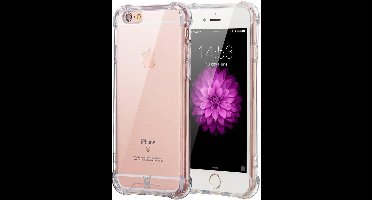 Hoesje geschikt voor iPhone 6 Plus / 6s Plus - Anti Shock Proof Siliconen Back Cover Case Hoes Transparant