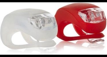 Fiets verlichtings set 2 LEDS - wit en rood