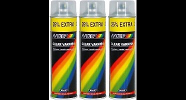 Motip Blanke Hoogglans Acryllak - 500 ml - 3 Stuks