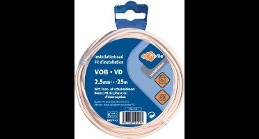 PROFILE installatiedraad VOB (België) VD (Nederland) - 2,5mm² - wit - 25 meter