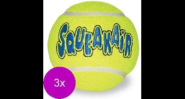 Kong Air Squeaker Ball Geel - Hondenspeelgoed - 3 x Medium