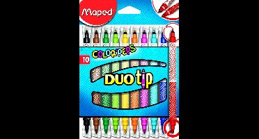 Color'Peps goed uitwasbare viltstift - DUO TIP - in ophangdoos x 10