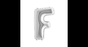 Folieballon letter F zilver (100cm)