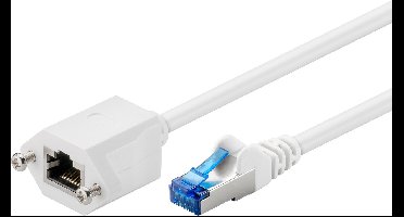 S/FTP CAT6a 10 Gigabit netwerk verlengkabel / wit - LSZH - 0,50 meter