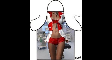 Benza Schort Verpleegster/Sexy Nurse - Sexy/Leuke/Grappige/Mooie Keukenschort