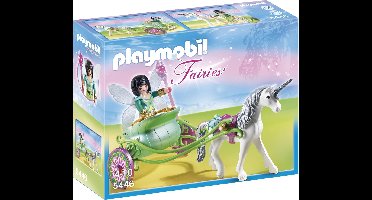 Eenhoornkoets met Vlinderfee / Fée Papillon avec calèche et licorne