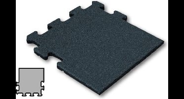 Tegel 50 mm 50 x 50 cm - Zwart - Puzzelsysteem Zijstuk