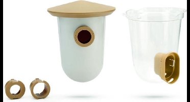 Singing Friends Vogelvoederhuisje - Bruin - 20 cm x 19 cm x 17 cm