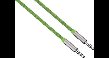 Hama Alunylon audiokabel jack 0.5m groen