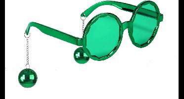 Vegaoo - Disco bril voor volwassenen in het groen