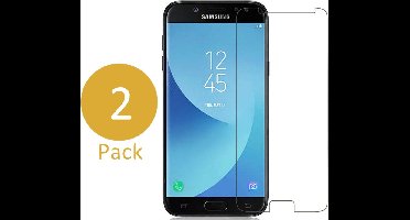 2x Screenprotector geschikt voor Samsung Galaxy J5 (2017) - Tempered Glass Screenprotector Transparant 2.5D 9H (Gehard Glas Screen Protector) - (0.3mm)