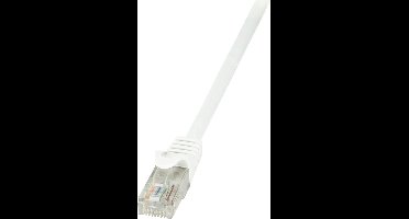 LogiLink CP2071U RJ45 Netwerkkabel, patchkabel CAT 6 U/UTP 5.00 m Wit Snagless 1 stuk(s)