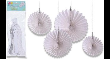 Waaier set - 4dlg - wit