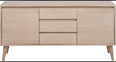 Giga Living Dressoir Rosta - Wit Eiken - 150x40x75cm