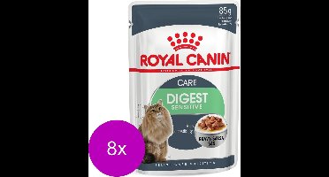Royal Canin Digest Sensitive - In Gravy - Kattenvoer - 8 x 12x85 g