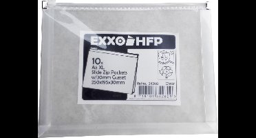 EXXO-HFP #34260 - A5-XL Documententas met schuifrits - 30mm plooi voor extra ruimte - 10 stuks (1 pak @ 10 stuks)