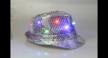Lichtgevende Hoed - Wit - Met RGB Verlichting - LED