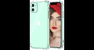 Ntech hoesje Geschikt voor iPhone 11 Anti Shock Back Cover - Transparant