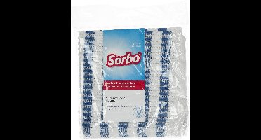 Badstofvaatdoek streep 35x35cm 2 st