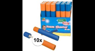 Waterpistool foam - 10x - 33 cm - multi kleuren - waterspuiter - buitenspeelgoed