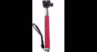 Extendable Monopod Selfiestick met 1/4 srew connection Rood Red