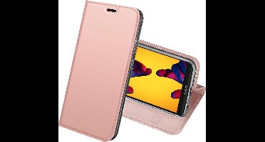 Hoesje geschikt voor Huawei P20 Lite - Bookcase Cover Wallet Roségoud van iCall