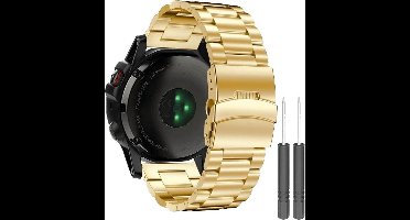 Just in Case RVS bandje - Garmin Fenix 5X - goudkleurig