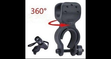 Fietshouder 360 graden t.b.v. zaklamp (inclusief zaklamp)