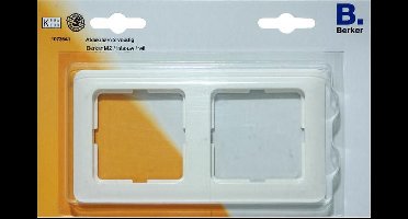 BERKER M2 afdekraam 2-voudig | wit