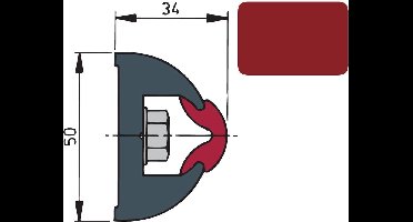 VETUS STRIPRL rode Afdekrand 30 meter