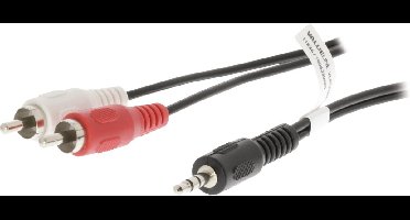 Valueline 3,5mm Jack - Tulp stereo audio kabel - zwart - 1,5 meter