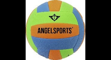Beach Volleybal Soft Touch – Maat 5 – Groen/Oranje/Blauw – 285 g – Strandspel & Outdoor Volleybal – Recreatieve Sportbal – Engelhart