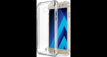 Hoesje geschikt voor Samsung Galaxy A5 (2017) - Siliconen Hoesje met Versterkte Rand Transparant TPU Shock Proof Case iCall