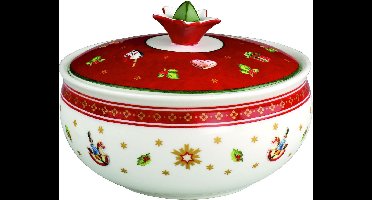 Villeroy & Boch Toy's Delight Suikerpot - Met deksel - Kerst - Rood/wit