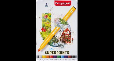 Bruynzeel Super Point viltstiften set 10