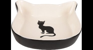 Flamingo - Kattenvoerbak Nala - Zwart/Wit - 13x13x3cm