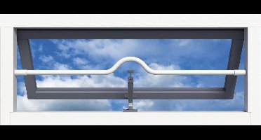 Barrièrestang - Wit - Staal - Secu - SecuBar Twist Combi klapraam beveiliging wit, 970 mm, in de dag montage