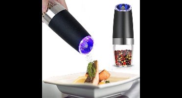 Elektrische peper en zoutmolen – Voor gemalen pepers of zout – Met LED verlichting- Duurzaam kunststof - RVS