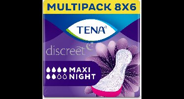 TENA Discreet Protect+ Maxi Night – verbanden voor urineverlies – 48 stuks