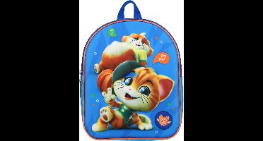 44 Cats Just Chillin' (3D) Blue Kinderrugzak 3D - 9,3 l - Blauw