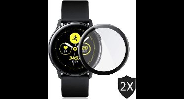 Screenprotector geschikt voor Samsung Galaxy Watch Active 2 (44mm) - Full Screen Cover Volledig Beeld - 2 Stuks