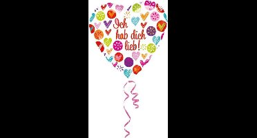 Ich hab dich lieb' Folieballon 43 cm