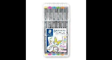 STAEDTLER pigment liner - Box 6 kleuren - 0,3 mm