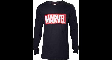 Marvel - Logo heren unisex longsleeve shirt zwart - S