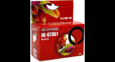 FLWR - Inktcartridge / T0511 / Zwart - Geschikt voor Epson