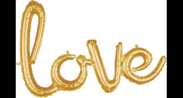 "Love" Goud Folieballon 78x53cm