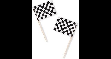 Witbaard Caketopper Finish Karton 7 Cm Zwart/wit 50 Stuks