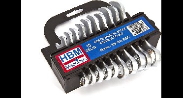 HBM 10 Delige Korte Engelse Steek en Ringsleutelset