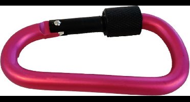 Karabijnhaak / sleutelhanger - Roze